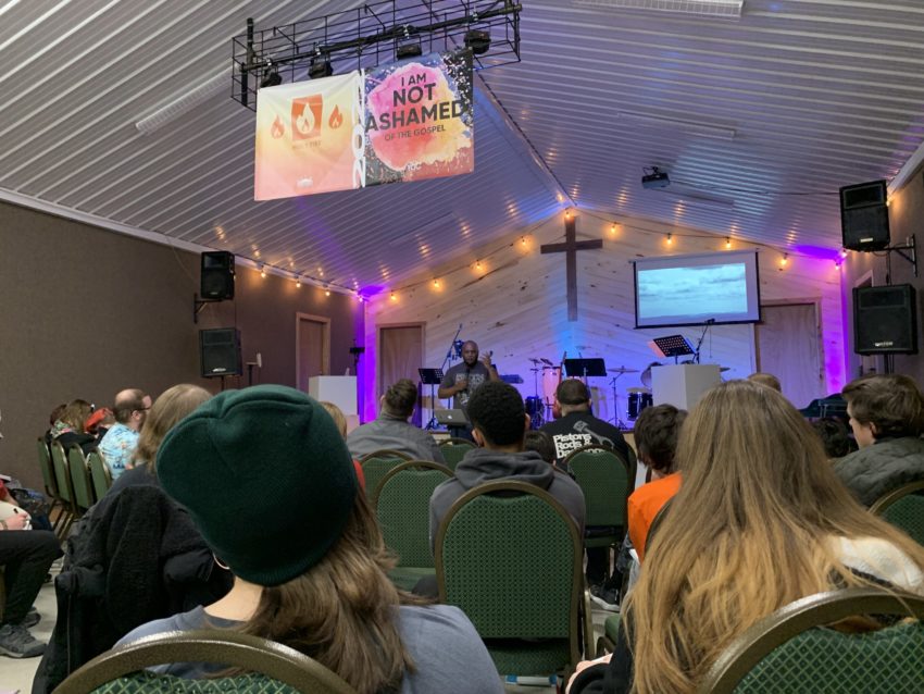 Chapel session at Winterfest Youth Retreat
