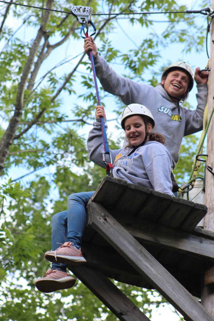 High Ropes Course and zip line facilities at Youth Adventure Camp (YAC)